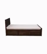 Ritrmo Sheesham Wood Queen Size Bed with Box Storage (Provincial Teak Finish) - Image 5