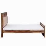 Alyano Sheesham Wood Queen Size Bed without Storage (Rustic Teak Finish) - Image 5