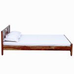 Mitsy Sheesham Wood Queen Size Bed In Scratch Resistant Rustic Teak Finish - Image 5