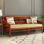 Alanis Wooden Sofa Set (Honey Finish) - Image 5