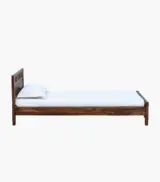 Misty Sheesham Wood Single Bed without Storage (Rustic Teak Finish) - Image 5