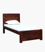 Sougur Sheesham Wood Single Bed without Storage (Honey Oak Finish) - Image 4