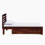 Stigen Sheesham Wood Single Bed With Drawer Storage In Scratch Resistant Honey Oak Finish - Image 5