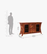Revelka Sheesham Wood Sideboard and Cabinet (Honey Finish) - Image 5