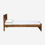 Kryss Sheesham Wood Single Bed in Scratch Resistant Rustic Teak Finish - Image 5