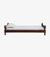 Egastya Sheesham Wood Single Bed without Storage (Honey Oak Finish) - Image 5