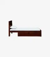 Sougur Sheesham Wood Single Bed with Drawer Storage (Honey Oak Finish) - Image 5