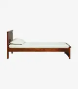 Zurndolf Sheesham Wood Single Bed without Storage (Honey Oak Finish) - Image 5