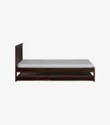 Froya Sheesham Wood Single Bed with Trundle (Provincial Teak Finish) - Image 5