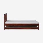 Froya Sheesham Wood Single Bed with Trundle (Honey Oak Finish) - Image 5