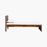Newvo Sheesham Wood Single Bed in Rustic Teak Finish - Image 5