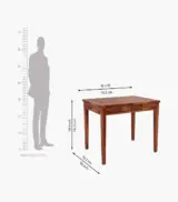Mcboth Sheesham Wood Compact Size 4 Seater Cushioned Dining Table Set with Drawer Storage (Honey Finish) - Image 8