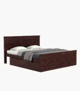 Flotingo Sheesham Wood Queen Size Bed with Drawer Storage (Walnut Finish) - Image 6