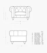 Wonston Armchair (Brown Finish) - Image 6