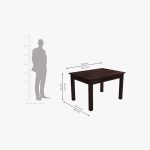 Arolph Sheesham Wood 4 Seater Dining Table Set (Walnut Finish) - Image 6