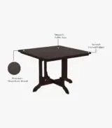 Cohoon Sheesham Wood 4 Seater Dining Table Set (Walnut Finish) - Image 6