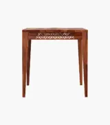Clambrey Sheesham Wood 4 Seater Cushioned Dining Table Set (Honey Finish) - Image 6