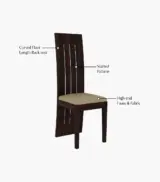 Wortex Sheesham Wood Compact Size 4 Seater Dining Table Set with Bench (Walnut Finish) - Image 6