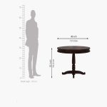 Isadora 4 Seater Round Dining Set (Walnut Finish) - Image 6