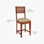 Cambrey 6 Seater Dining Set with Cushioned Chair (Honey Finish) - Image 6