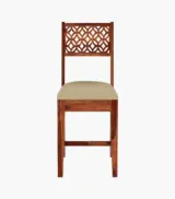Clambrey Sheesham Wood 6 Seater Cushioned Dining Table Set with Bench (Honey Finish) - Image 6