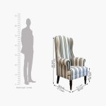 Danon Lounge Chair (Blue Stripe) - Image 6