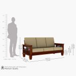 Quartz Wooden Sofa Set (Honey Irish Cream) - Image 6