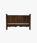 Lordenzo Sheesham Wood Queen Size Bed with Drawer Storage (Teak Finish) - Image 6