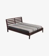 Purely Sheesham Wood King Size Bed without Storage (Walnut Finish) - Image 4