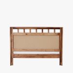 Alyano Sheesham Wood Queen Size Bed without Storage (Rustic Teak Finish) - Image 6