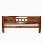 Mitsy Sheesham Wood Queen Size Bed In Scratch Resistant Rustic Teak Finish - Image 6