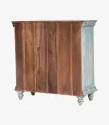 Ceazer Solid Mango Wood Sideboard and Cabinet (Two Tone Blue Finish) - Image 6