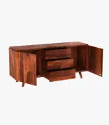 Holet Sheesham Wood Sideboard and Cabinet (Honey Finish) - Image 6