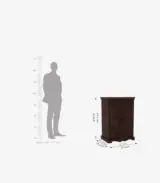 Embross Sheesham Wood Small Sideboard and Cabinet (Walnut Finish) - Image 6