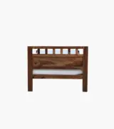 Misty Sheesham Wood Single Bed without Storage (Rustic Teak Finish) - Image 6