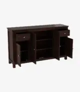 Mendos Sheesham Wood Sideboard and Cabinet (Walnut Finish) - Image 6