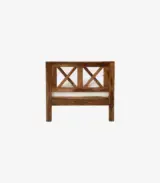 Krysys Sheesham Wood Single Bed without Storage (Rustic Teak Finish) - Image 6