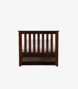 Ova Sheesham Wood Single Bed with Trundle (Provincial Teak Finish) - Image 6