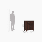 Clovis Sheesham wood Cabinet With Drawers - Image 6