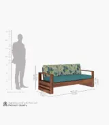 Wonster Sheesham Wood Sofa Set with 3+1+1 Seating (Honey Finish) - Image 4