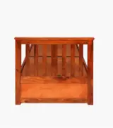 Sarko Solid Wood Single Bed with Box Storage (Honey Finish) - Image 6