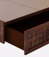Arcamia Sheesham Wood Queen Size Bed with Drawer Storage (Teak Finish) - Image 6