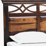 Donetask Sheesham Wood Queen Size Bed without Storage (Provincial Teak Finish) - Image 7