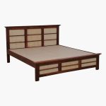 Adorf Sheesham Wood Queen Size Bed in Scratch Resistant Honey Oak Finish - Image 7