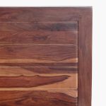 Osage Sheesham Wood Platform Queen Size Bed in Walnut Finish - Image 7