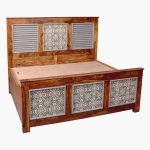 Felice Sheesham Wood Queen Size Bed in Dual Tone Finish with Box Storage - Image 7