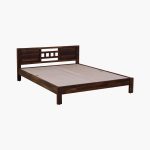 Mitsy Z Sheesham Wood Queen Size Bed in Scratch Resistant Provincial Teak Finish - Image 7