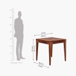 Cambrey 4 Seater Cushioned Dining Set (Honey Finish) - Image 7
