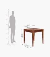 Clambrey Sheesham Wood 4 Seater Cushioned Dining Table Set (Honey Finish) - Image 7