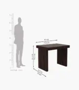 Wortex Sheesham Wood Compact Size 4 Seater Cushioned Dining Table Set (Walnut Finish) - Image 7